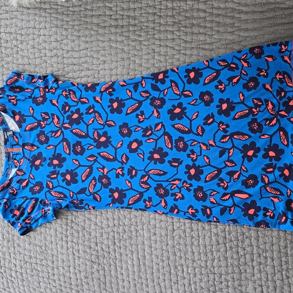 Hatley Dress - Turquoise with Coral Floral & Leaf Pattern - Picture 2 of 13
